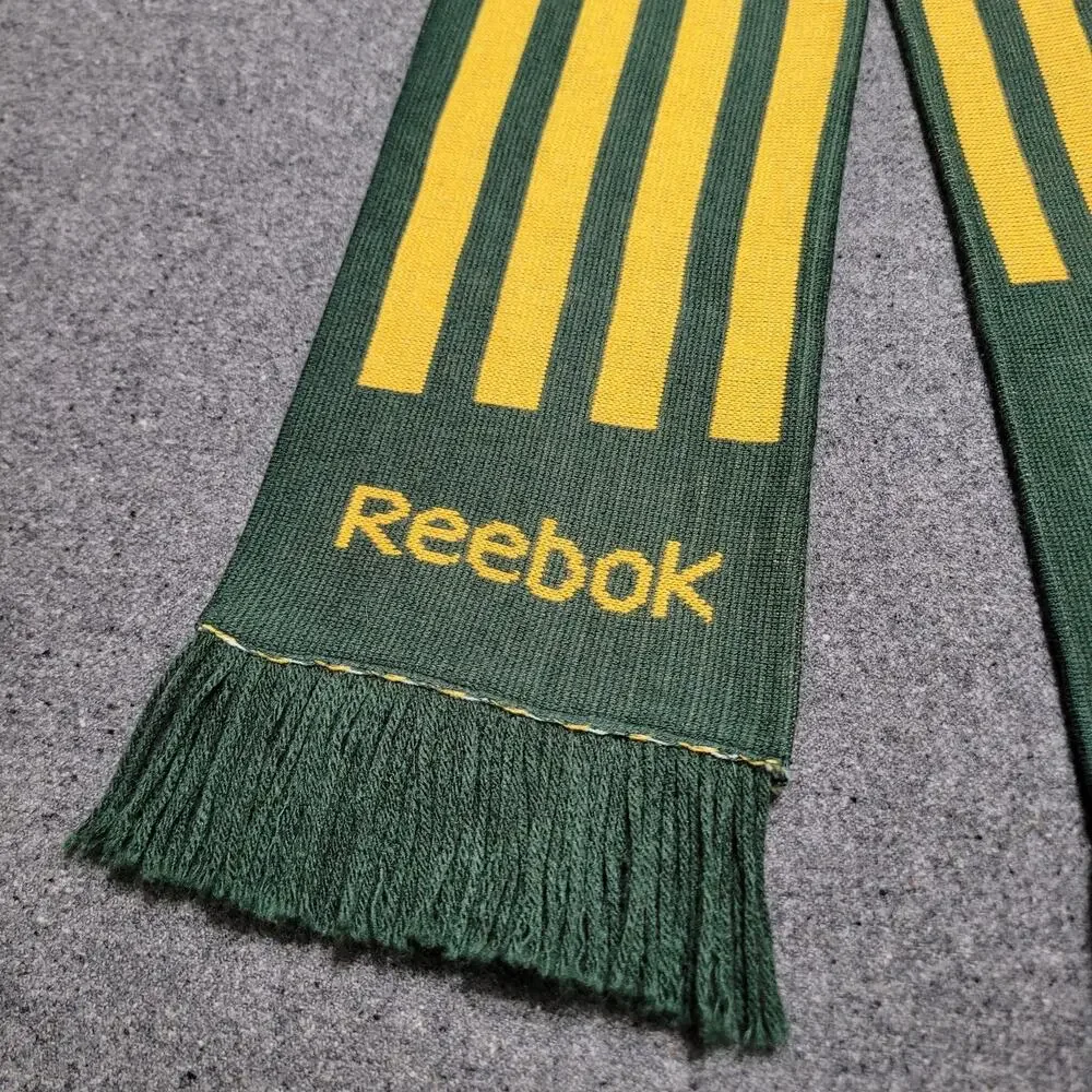 Vintage Y2K Green Bay Packers Scarf Adult Green Yellow Reebok Throwback Winter